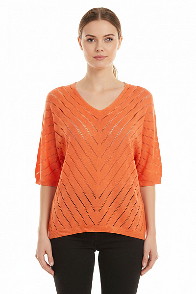  Halenka Pletená Oranžová