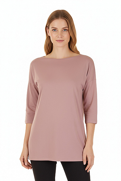 Jednoduché Dámské Tričko Růžové Vel. XS