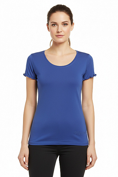 Jednoduché Dámské Tričko Modré Charlise Vel. L