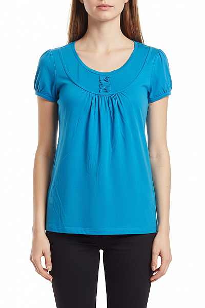 Blancheporte Jednoduché Dámské Tričko Modré Vel. 34/36