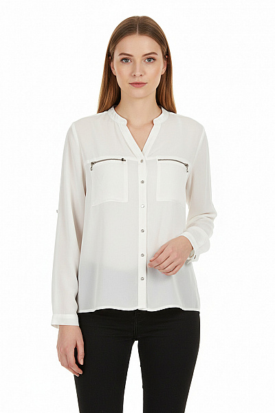 Letní Dámská Košile Bílá Canda Vel. 36