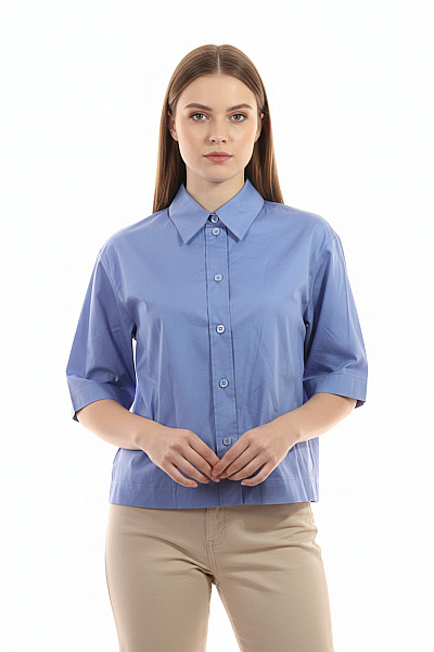 Společenská Dámská Košile Modrá Seidensticker Vel. 36