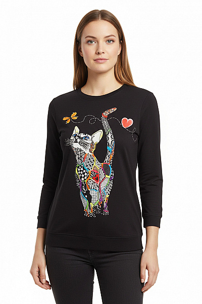 Dámské Tričko S Potiskem Černé Vel. S