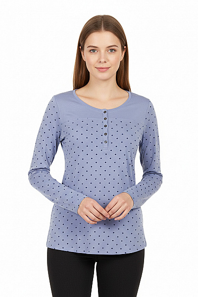 Dámské Tričko S Potiskem Modré Blancheporte Vel. 34/36