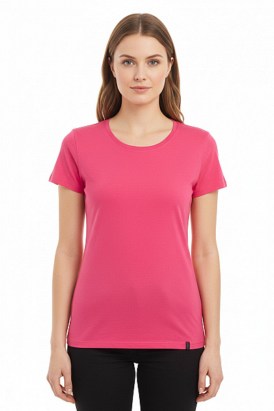 BLIND DATE Dámské Tričko Růžové Basic S Krátkým Rukávem A Kulatým Výstřihem Vel. M