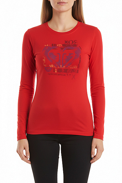 Roxy Dámské Tričko S Potiskem Červené Second Hand Vel. L