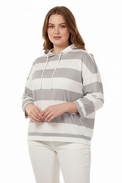 Dámská Mikina Bez Zapínání Šedá Second Hand Vel. XL