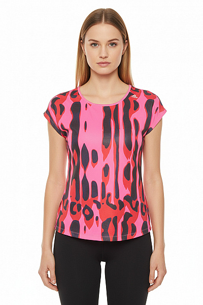 Dámské Tričko Růžové ADIDAS Vel. S