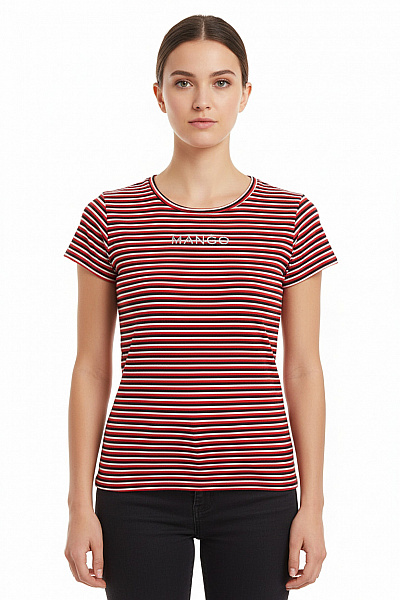 MANGO Dámské Tričko S Potiskem Barevné Vel. S