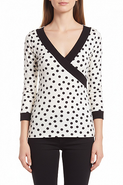 Dámské Tričko S Potiskem Černobílé