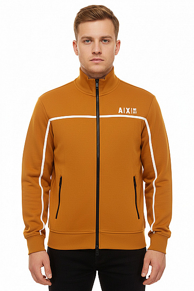 ARMANI Pánská Mikina Na Zip Oranžová Vel. L