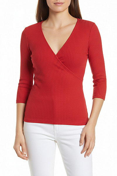 Bershka Dámské Tričko Červené Second Hand Vel. M