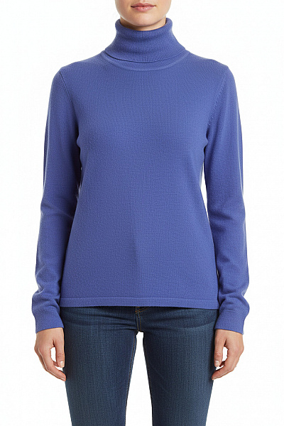 Dámský Svetr Kašmírový Modrý ESISTO Vel. M