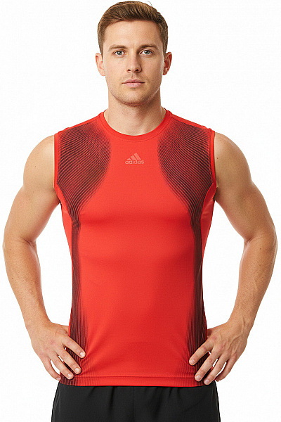 Sportovní Pánské Tričko Červené ADIDAS