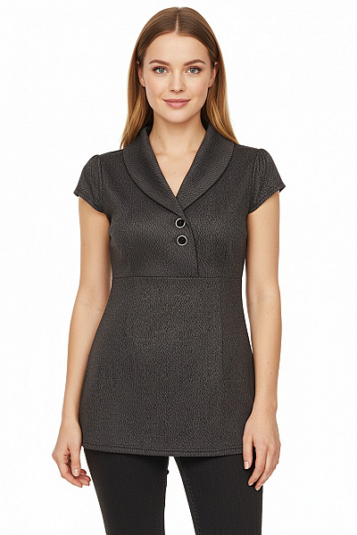 Orsay Dámská Hnědá Halenka S Krátkým Rukávem A Límečkem Vzorovaná Elegantní Vel. M