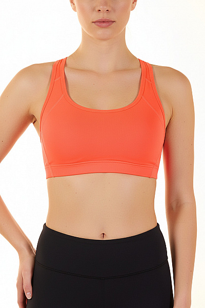 HM  Dámská Oranžová Sportovní Podprsenka Polyesterové Velikost S