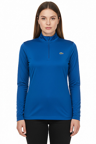 LACOSTE Jednoduché Dámské Tričko Modré Vel. 52