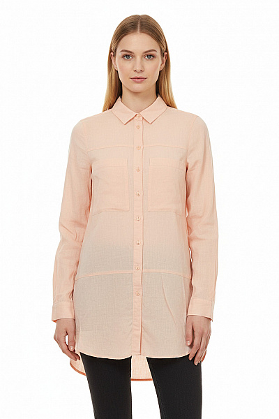 F&F Letní Dámská Košile Lněná Růžová Vel. 34