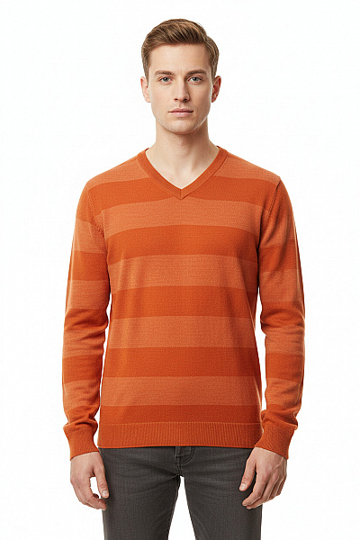 Pánský Pulovr Oranžový F&F Second Hand Vel. S