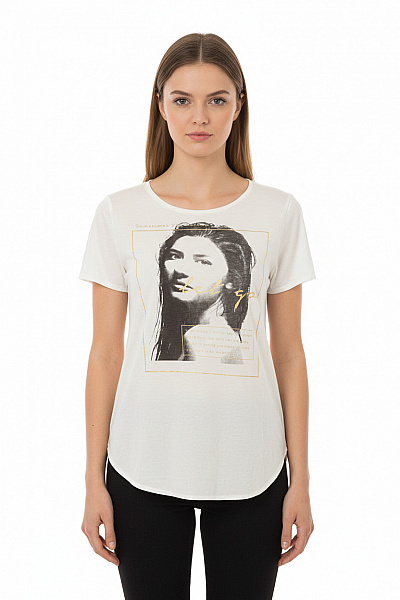 Dámské Tričko S Potiskem Bílé Vel. XS