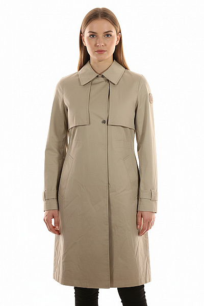 Dámský Trenčkot Bavlněný Šedý Woolrich