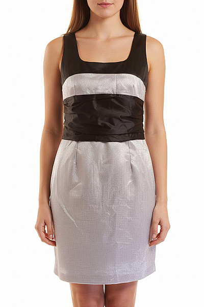 SWEET MISS Šaty Stříbrné Vel. L