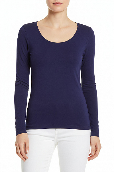 Jednoduché Dámské Tričko Modré Vel. S