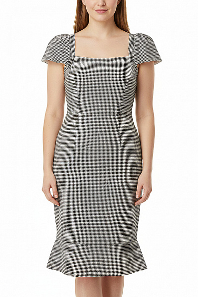 Pouzdrové šaty  Šaty Černobílé MIUSOL Second Hand Vel. XL