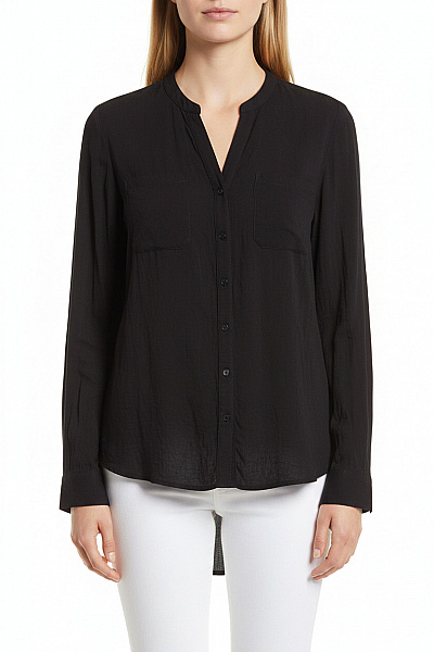 ONLY Dámská černá Společenská Košile S Prodlouženým Rukávem Velikost 34