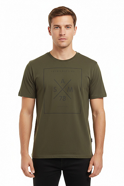 Pánské Tričko S Potiskem Zelené Vel. M