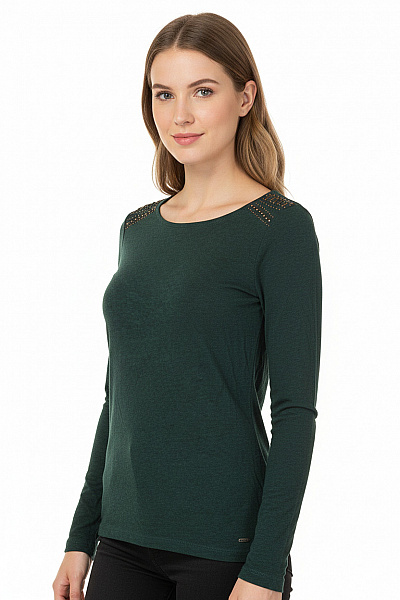 TIMEOUT BRAND  Halenka Jednobarevná Zelená Vel. S