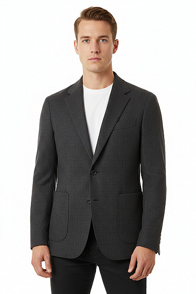 Společenské Pánské Sako Šedé Vel. 48