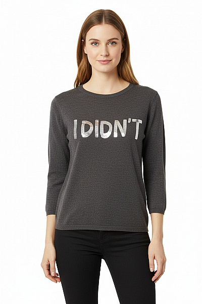 Sinsay Dámský Pulovr S Flitry šedý Vel. M