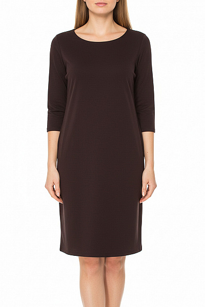 Esmara Tmavě Hnědé Jednoduché Rovné Mikinové šaty Ke Kolenům S Krátkým Rukávem Vel. M