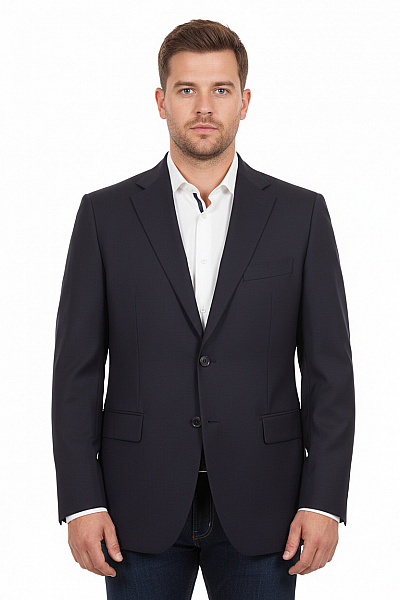 Společenské Pánské Sako Vlněné Modré MICHAEL KORS Vel. 54