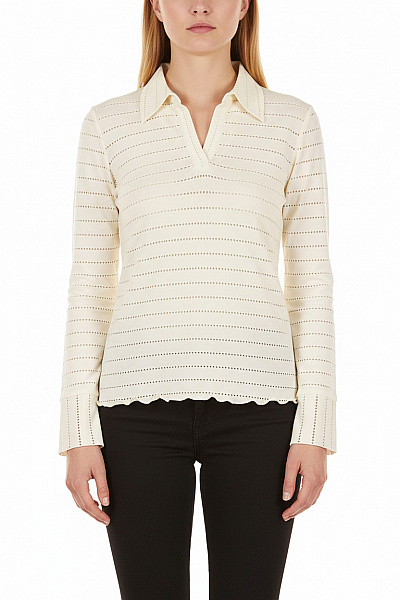  Halenka Jednobarevná Bílá Vel. 44