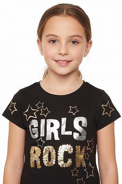 CHEROKEE Dívčí Tričko Černá Second Hand