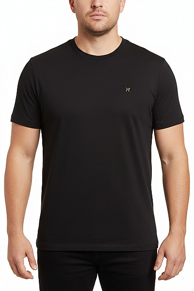 NOWADAYS Jednoduché Pánské Tričko Černé Vel. XXL
