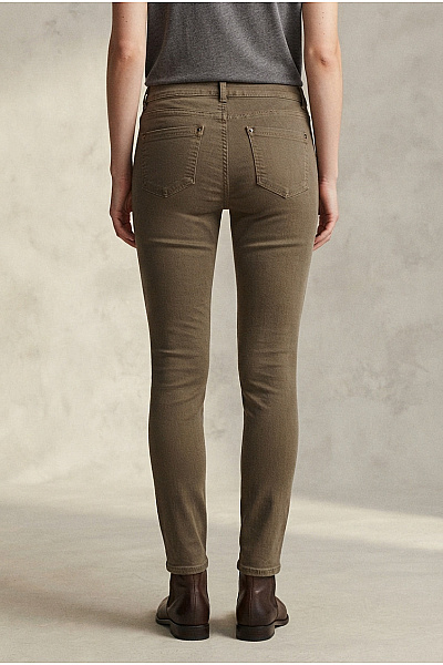 YESSICA Dámské Džíny Khaki Second Hand Vel. 34