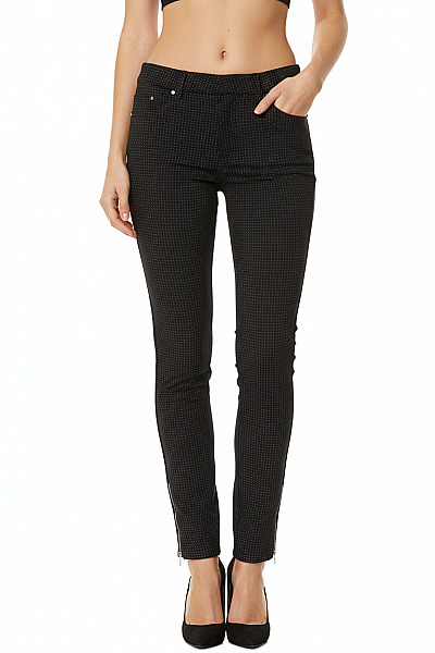 Dámské Kalhoty Rovné Černobílé Mohito Vel. 36