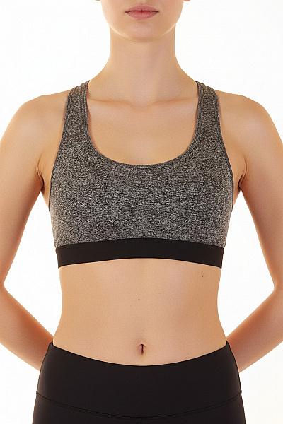 Dámská Sportovní Podprsenka šedá Melír Velikost XS