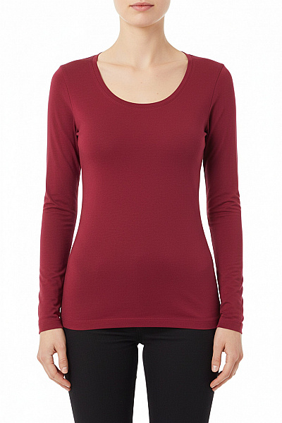 Esmara Dámské Tričko Vínová Vel. XS