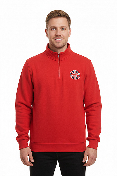 BONPRIX Pánská Mikina Červená Second Hand Vel. 48/50
