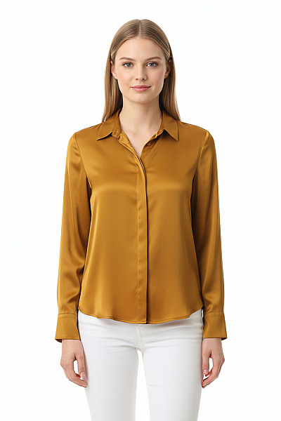 Společenská Dámská Košile Žlutá Vel. 34