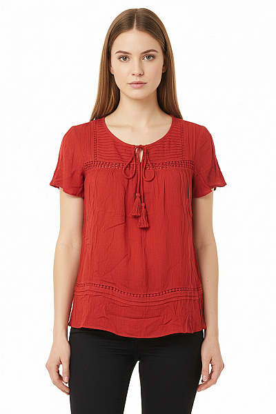 F&F  Halenka Jednobarevná Červená Vel. 36