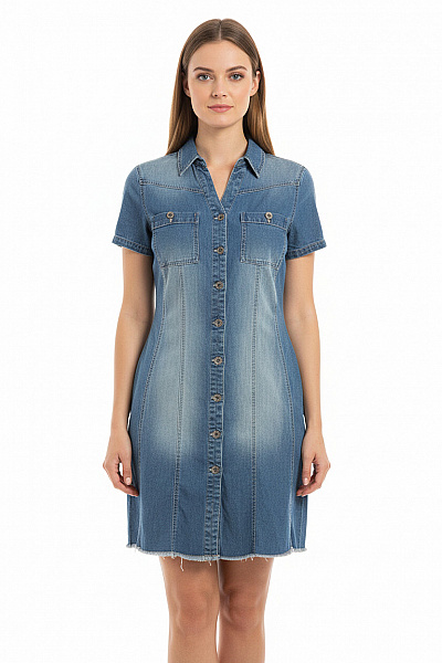 Šaty Modré RAINBOW Second Hand Vel. 40