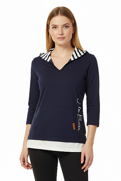 JOHN BANER Dámská Mikina Modrá Second Hand Vel. 36/38