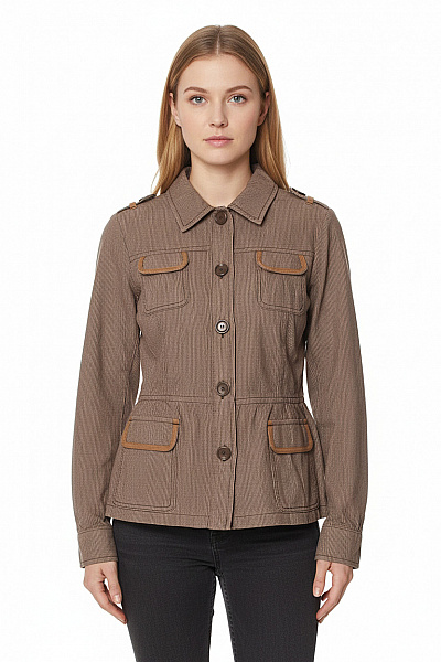 Krátký Dámský Kabát Hnědý Next Vel. 40