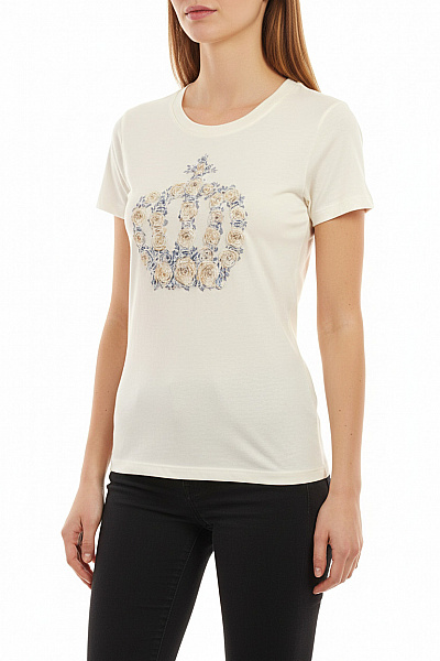 Denny Rose Dámské Tričko S Potiskem Bílé