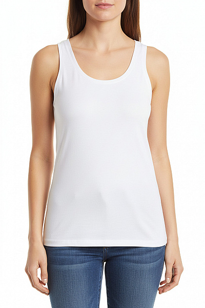 Dámské Tílko Bílé Tchibo Vel. 44